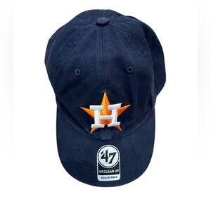 NEW Astros 47 Clean-up MLB Baseball Cap Hat Navy “Dad” Style